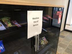 Vending machine out of order.